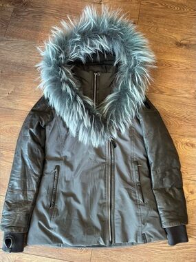 Rudsak coat medium fur leather